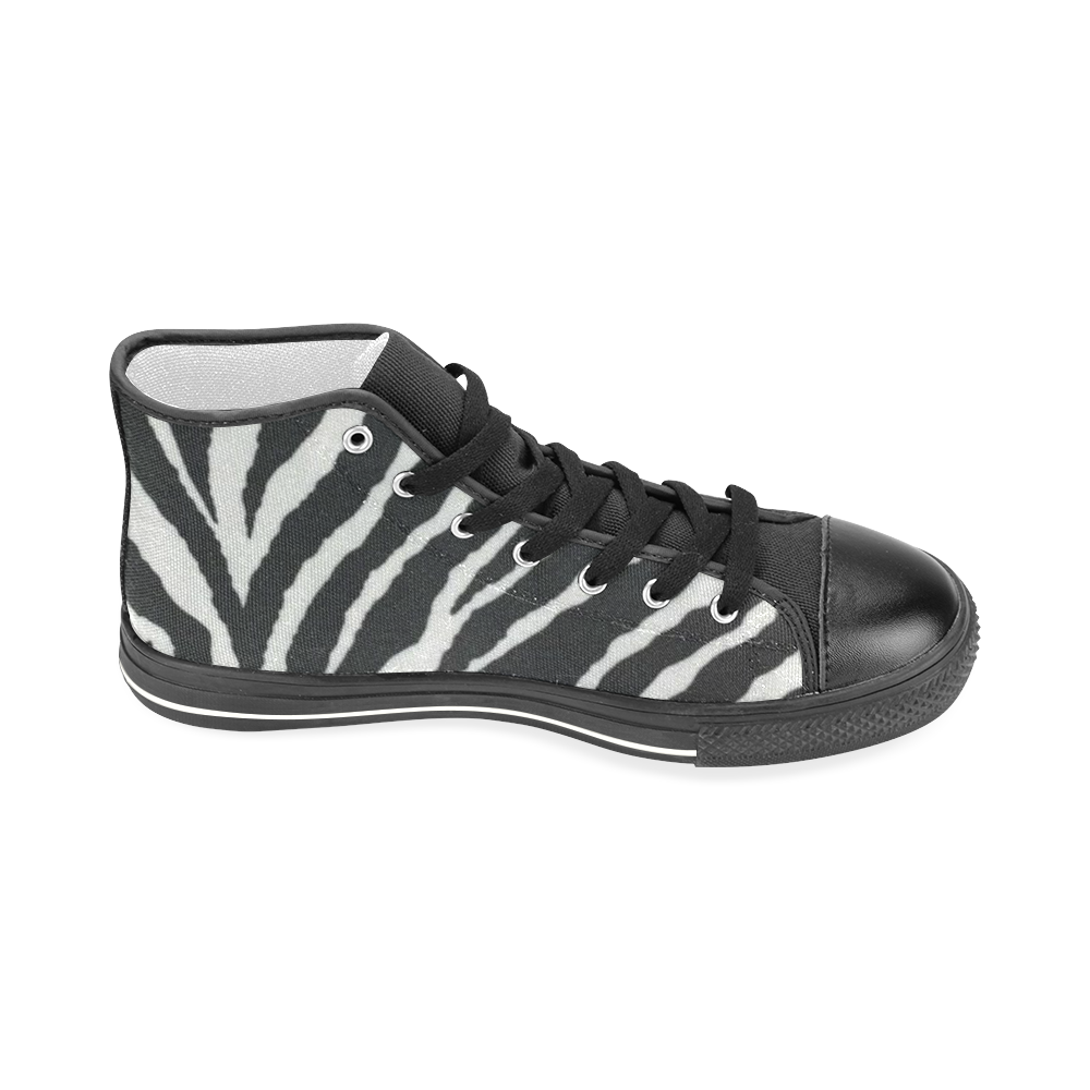 Tiger black Men’s Classic High Top Canvas Shoes (Model 017)