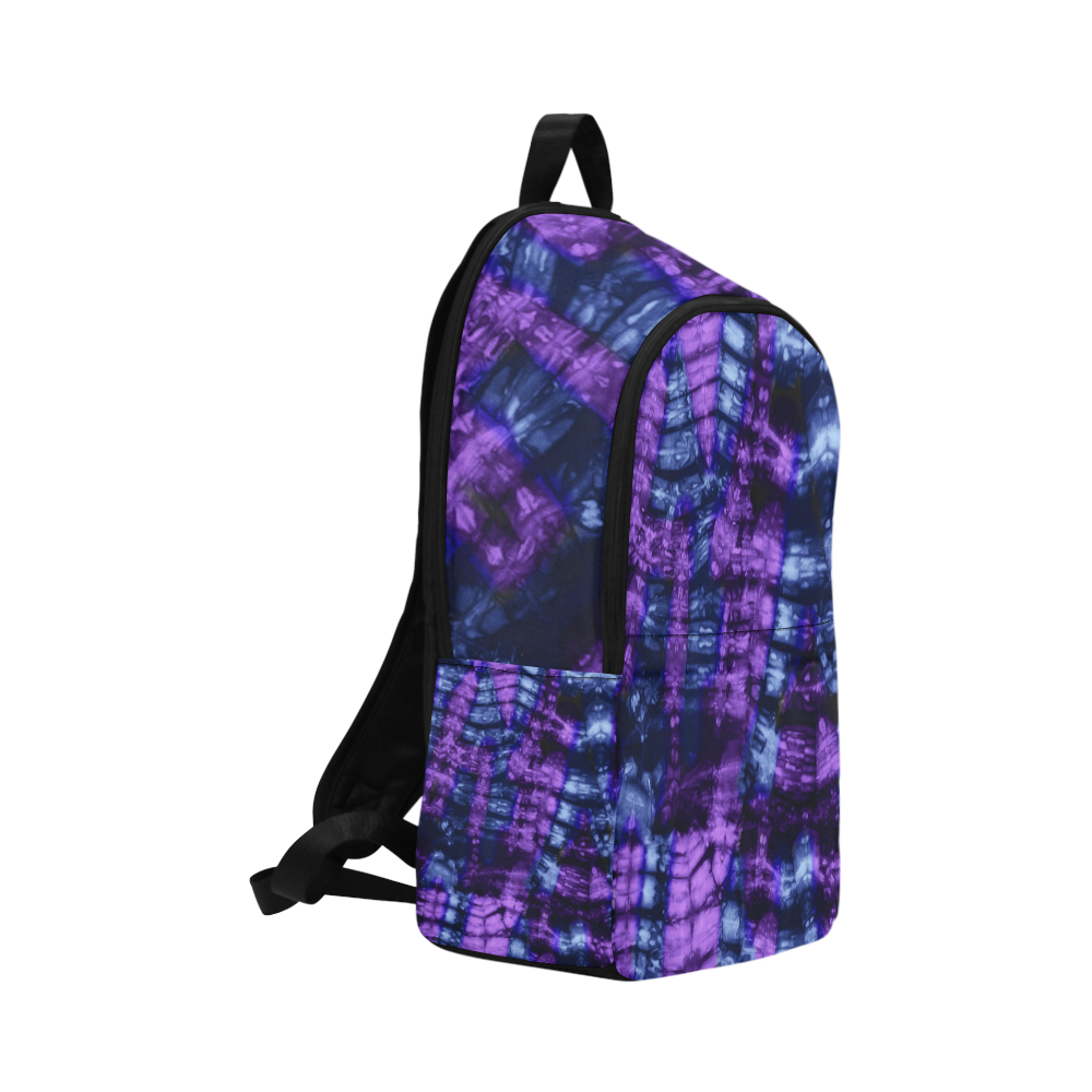 Purple Blue Shibori Tie Dye Fabric Backpack for Adult (Model 1659)
