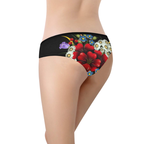 Bouquet Of Flowers Women's Hipster Panties (Model L33)