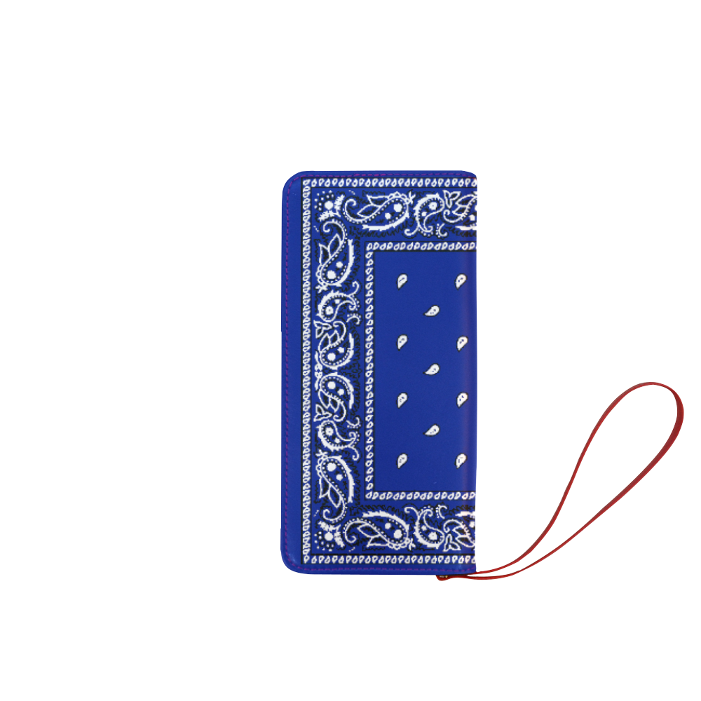 KERCHIEF PATTERN BLUE Women's Clutch Wallet (Model 1637)