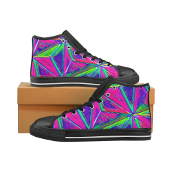 Vivid Life 1D  by JamColors High Top Canvas Women's Shoes/Large Size (Model 017)