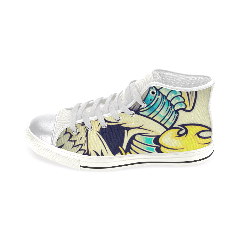 29 Beautiful color yellow Women's Classic High Top Canvas Shoes (Model 017)