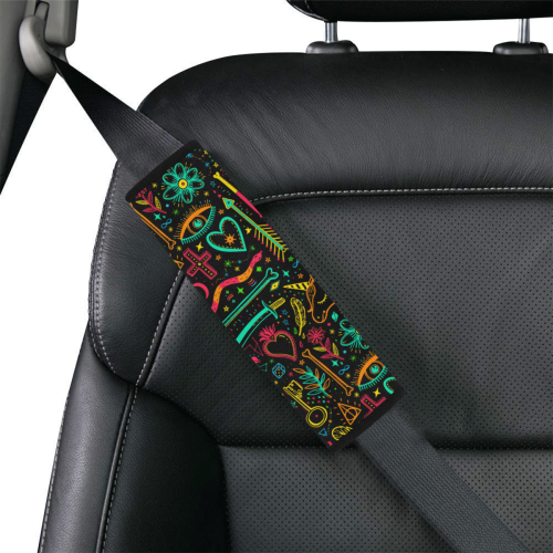 Funny Nature Of Life Sketchnotes Pattern 1 Car Seat Belt Cover 7''x8.5''
