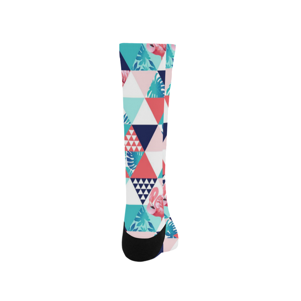 Flamingo Triangle Pattern Trouser Socks