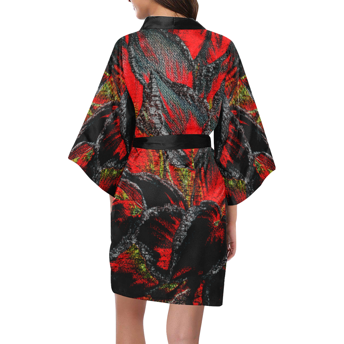 leafs_abstract 21 Kimono Robe