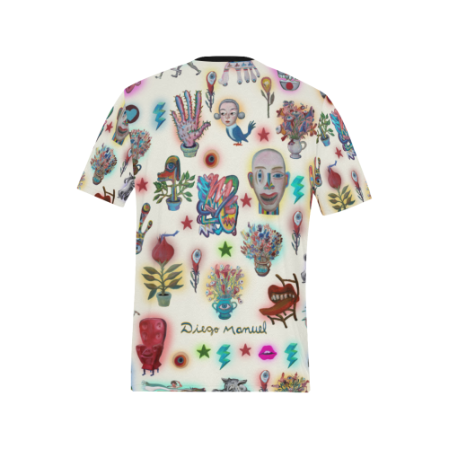 pop-surrealism-2020-7 Men's All Over Print T-Shirt (Solid Color Neck) (Model T63)