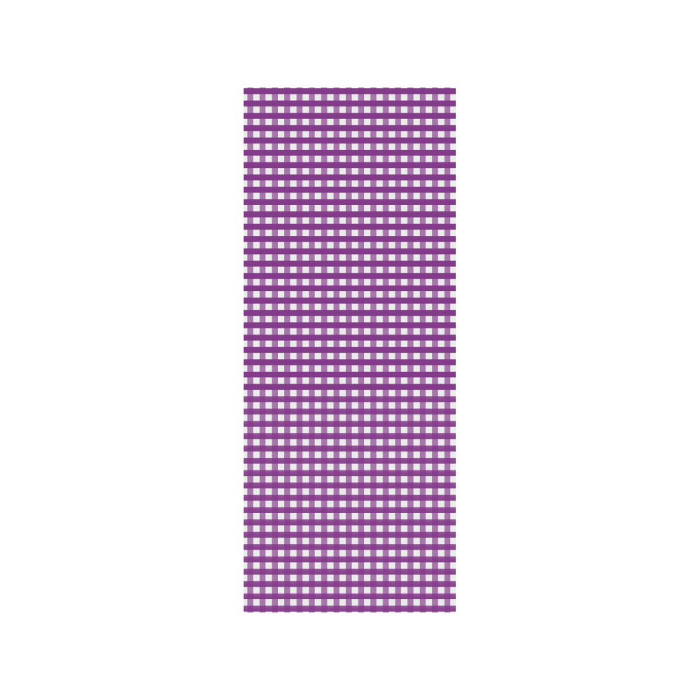 Purple Gingham Checked Pattern Quarter Socks