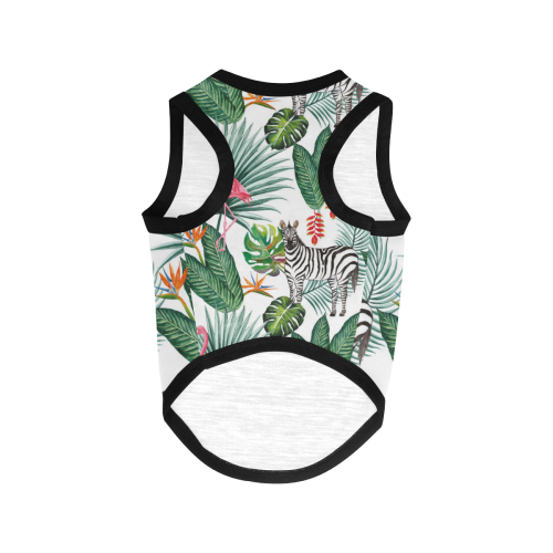 Awesome Flamingo And Zebra All Over Print Pet Tank Top