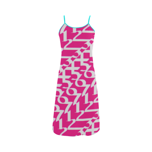 NUMBERS Collection 1234567 Pink/New Green (South Beach) Alcestis Slip Dress (Model D05)