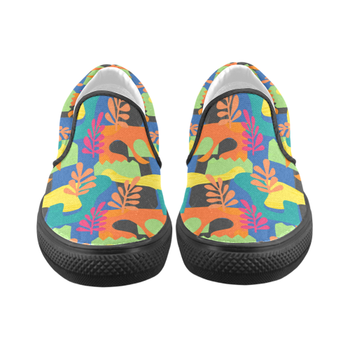 Abstract Nature Pattern Slip-on Canvas Shoes for Men/Large Size (Model 019)