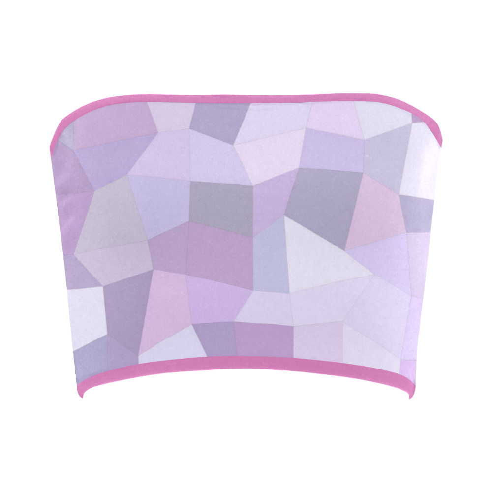 Pastel Purple Mosaic Bandeau Top