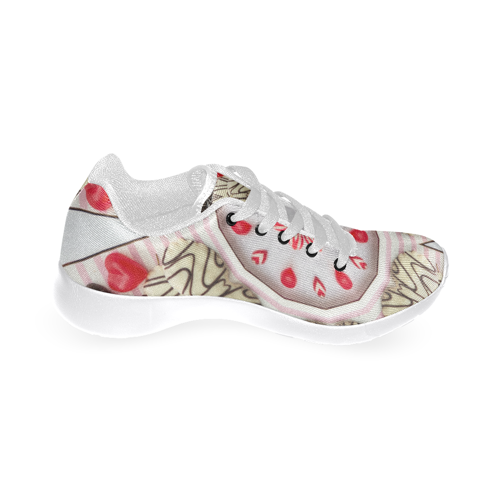 Love and Romance Pastries Cookies and Heart Candie Women’s Running Shoes (Model 020)