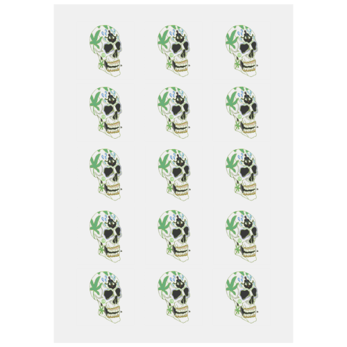 Enlightenment Sugar Skull Personalized Temporary Tattoo (15 Pieces)