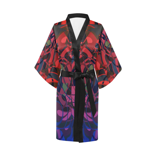 Hot Summer Nights Blue and Red Kimono Robe
