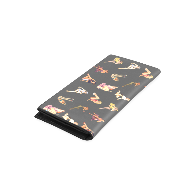 pin up Women's Leather Wallet (Model 1611)