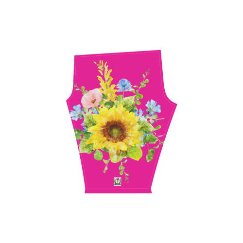Fairlings Delight's Sunflower Bouquets 53086E1 Women's Low Rise Capri Leggings (Invisible Stitch) (Model L08)