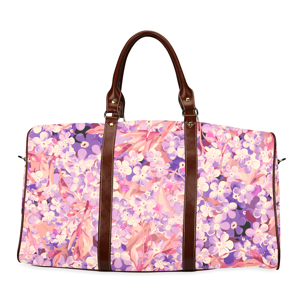 flower pattern Waterproof Travel Bag/Small (Model 1639)