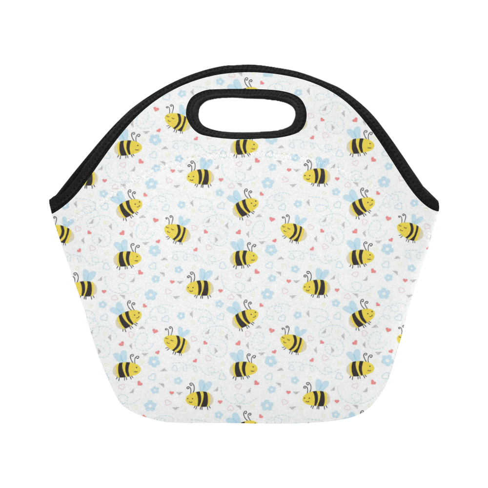 Cute Bee Pattern Neoprene Lunch Bag/Small (Model 1669)
