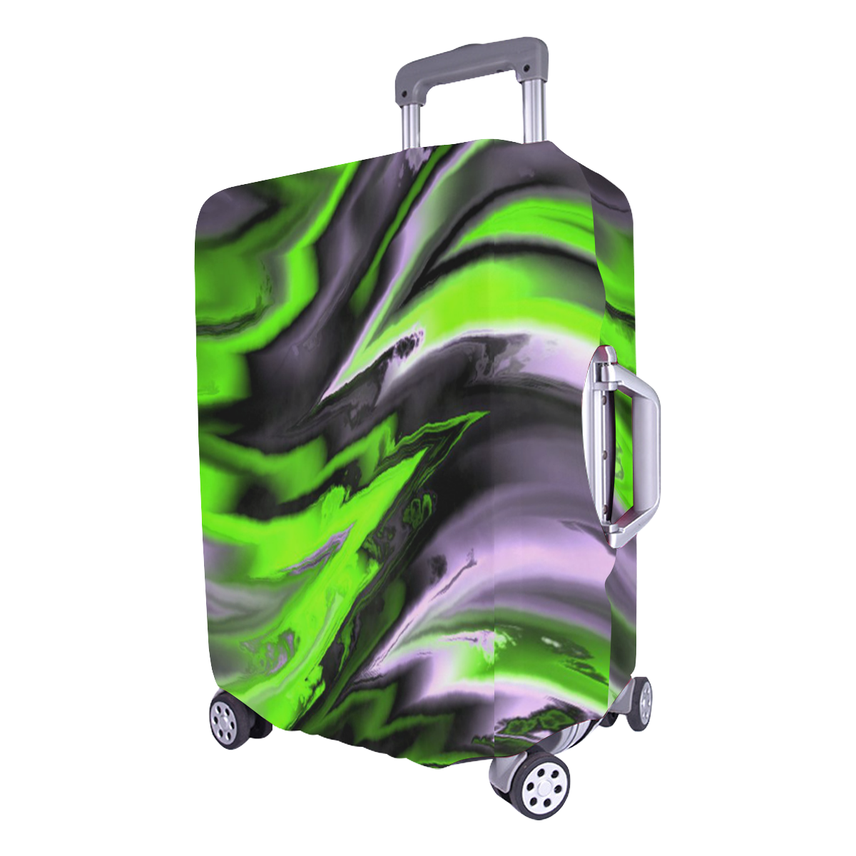 fractal waves D by JamColors Luggage Cover/Large 26"-28"