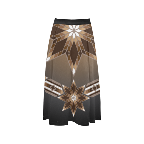 Morning Stars Circle Brown Aoede Crepe Skirt (Model D16)