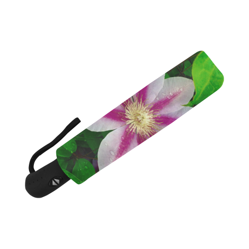 Beautiful Floral Wet Look Umbrella Auto-Foldable Umbrella (Model U04)