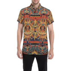Protection, by Ivan Venerucci Italian Style Men's All Over Print Short Sleeve Shirt (Model T53)