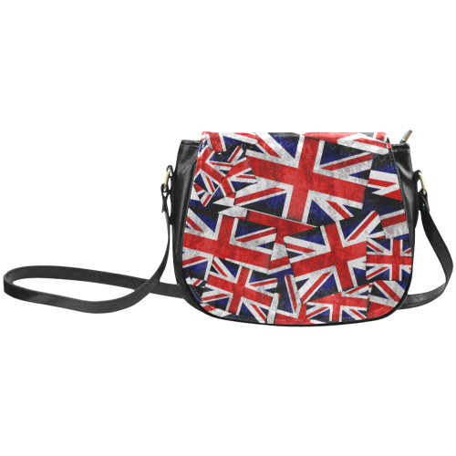 Union Jack British UK Flag Classic Saddle Bag/Large (Model 1648)