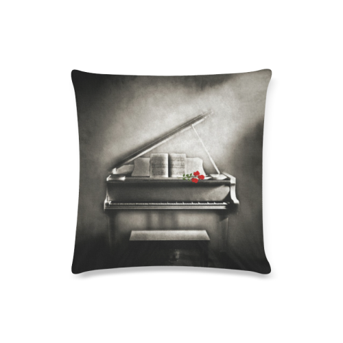 The Piano Custom Zippered Pillow Case 16"x16"(Twin Sides)