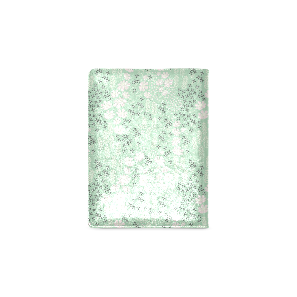 Mint Floral Pattern Custom NoteBook B5