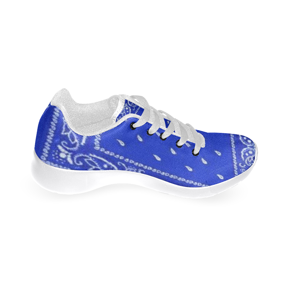 Blue Bandana Women-White Women’s Running Shoes (Model 020)