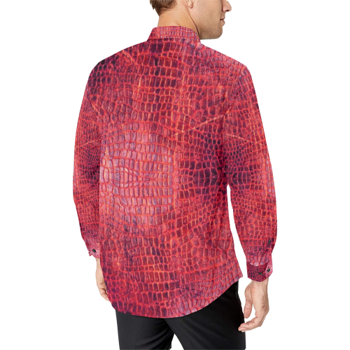 Kroko Pattern by K.Merske Men's All Over Print Casual Dress Shirt (Model T61)