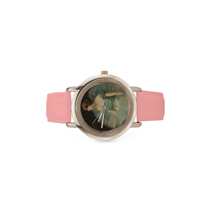 GIRL Women's Rose Gold Leather Strap Watch(Model 201)