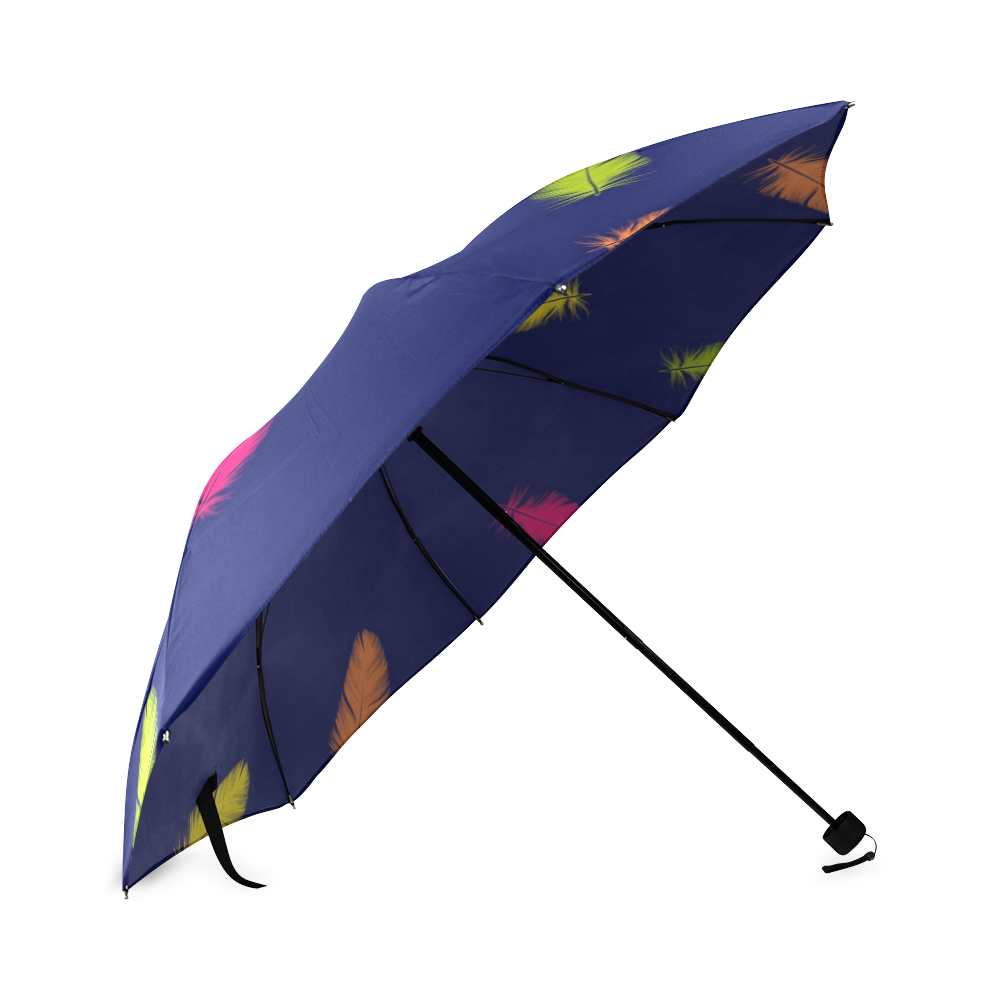 Neon Feathers Foldable Umbrella (Model U01)