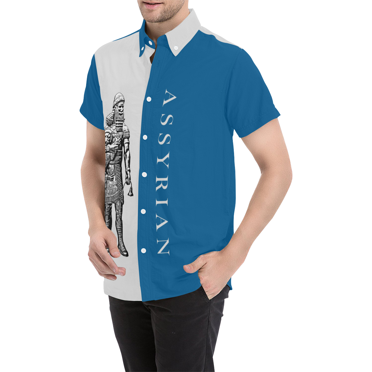 GIlgamish Men's All Over Print Short Sleeve Shirt/Large Size (Model T53)