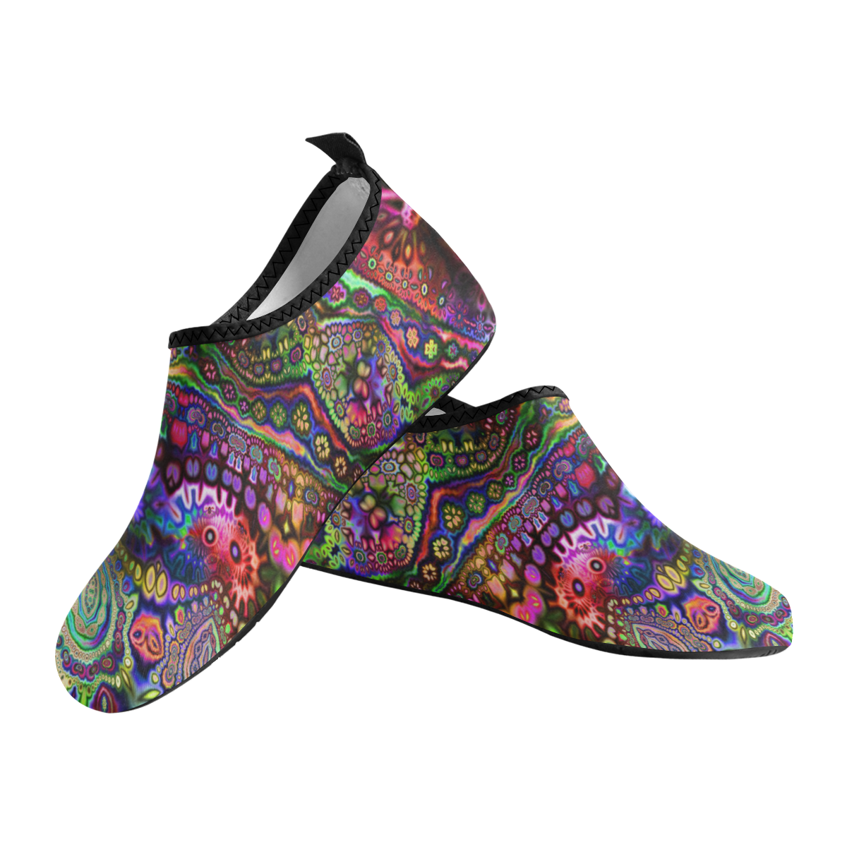 Psychedelic Rainbow Ride Women's Slip-On Water Shoes (Model 056)