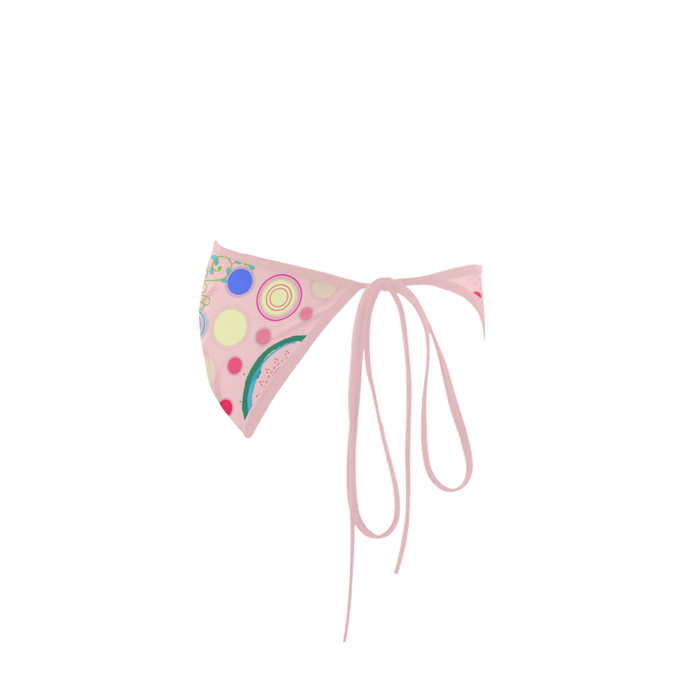 Alma Original Picco Boho circles - pastel pink Custom Bikini Swimsuit Bottom