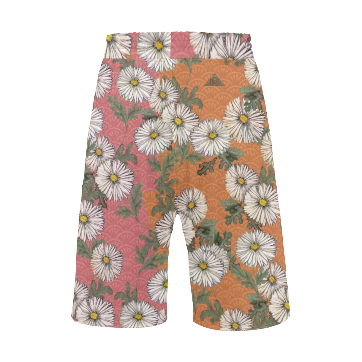The Lowest of Low Daisies Peach Men's All Over Print Casual Shorts (Model L23)