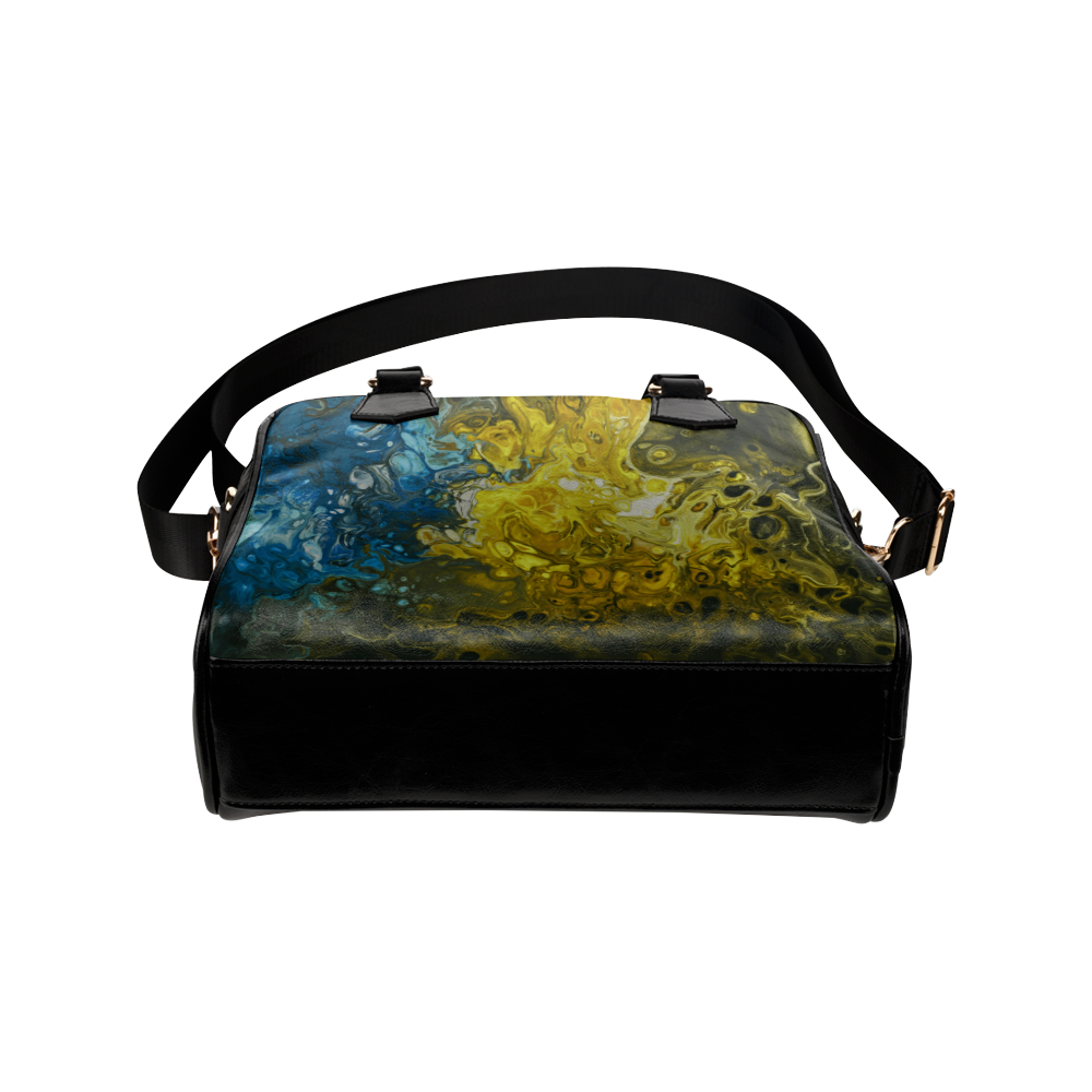 Alien Swirl Yellow Blue Shoulder-Handbag Shoulder Handbag (Model 1634)