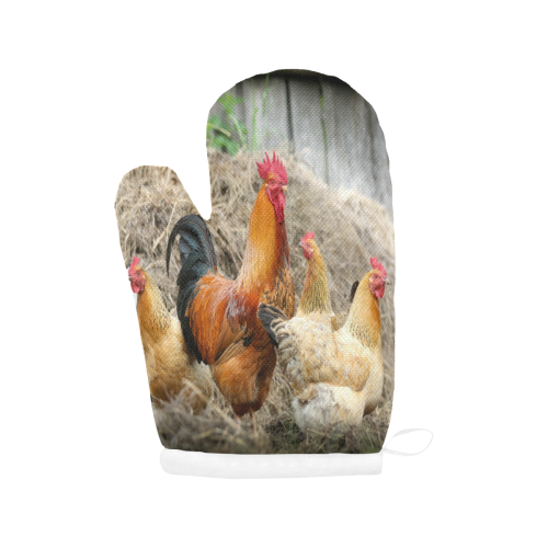 Farmside Roosters Oven Mitt