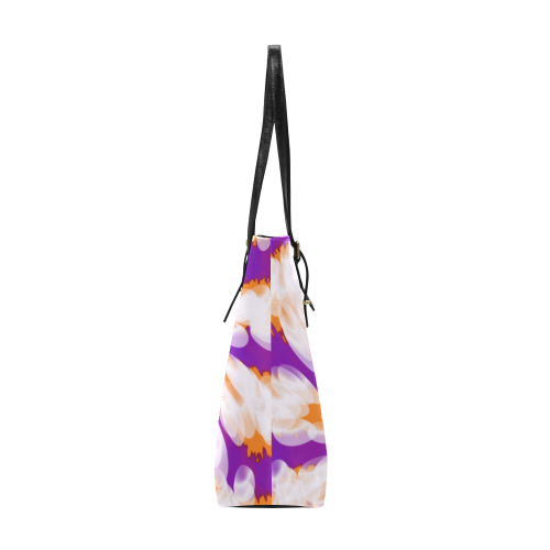 Purple Orange Tie Dye Swirl Abstract Euramerican Tote Bag/Small (Model 1655)