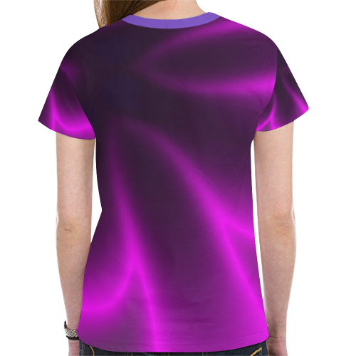 Purple Blossom New All Over Print T-shirt for Women (Model T45)