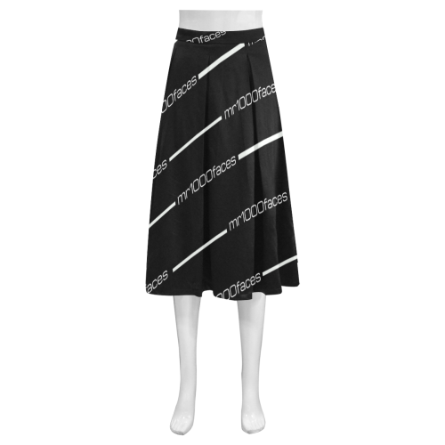 mr1000faces2 Mnemosyne Women's Crepe Skirt (Model D16)