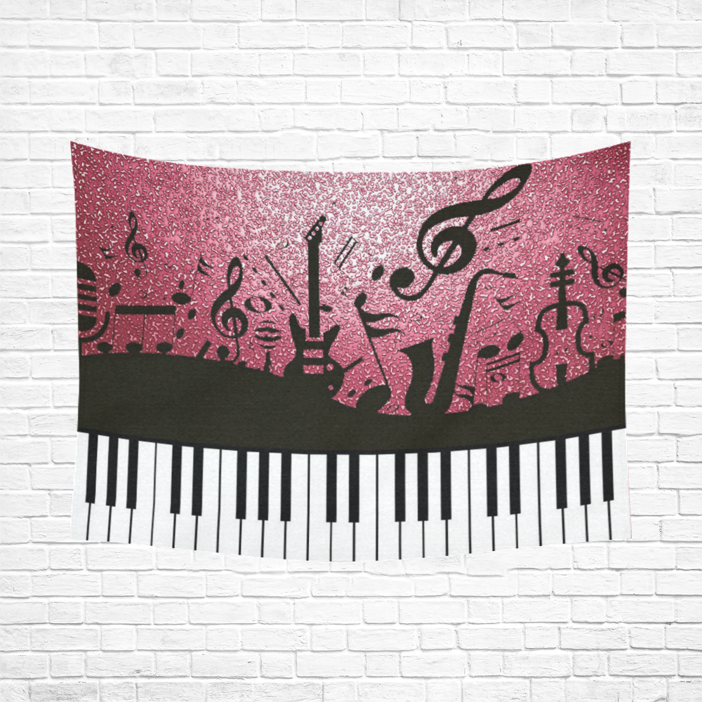 Musical Cotton Linen Wall Tapestry 80"x 60"