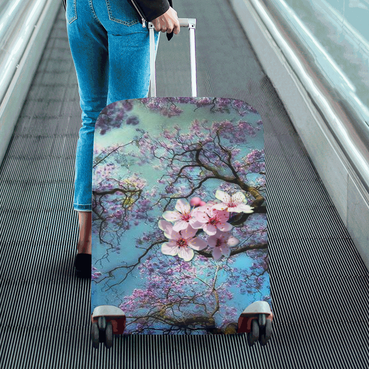 Cherry Blossom Luggage Cover/Large 26"-28"
