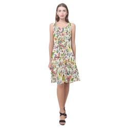Everything Two 1 Sleeveless Splicing Shift Dress(Model D17)