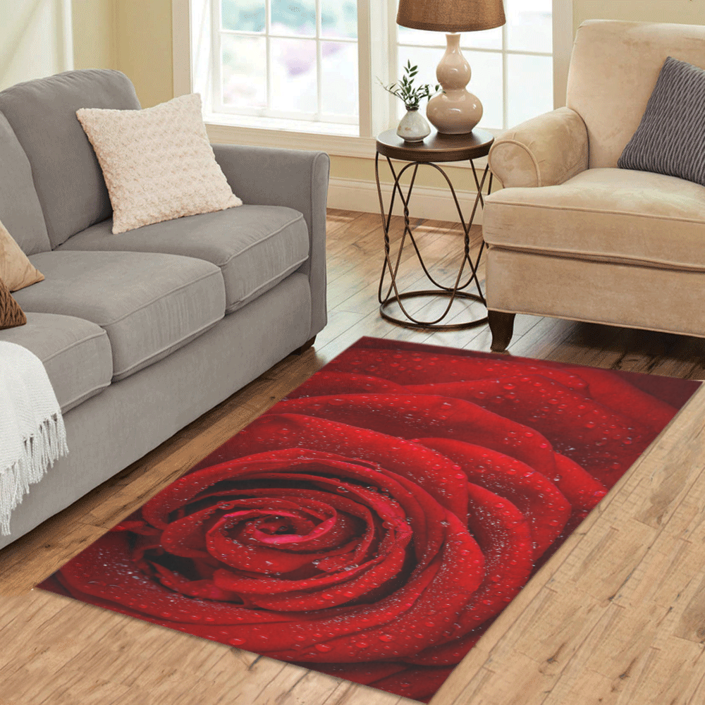 Red rosa Area Rug 5'x3'3''