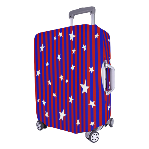 Stars with Blue and Red Stripes Luggage Cover/Large 26"-28"