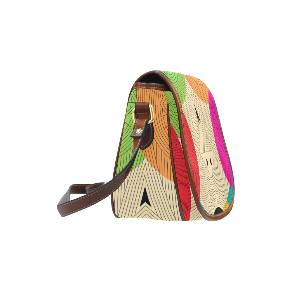Aztec Ancient Tribal Saddle Bag/Small (Model 1649) Full Customization