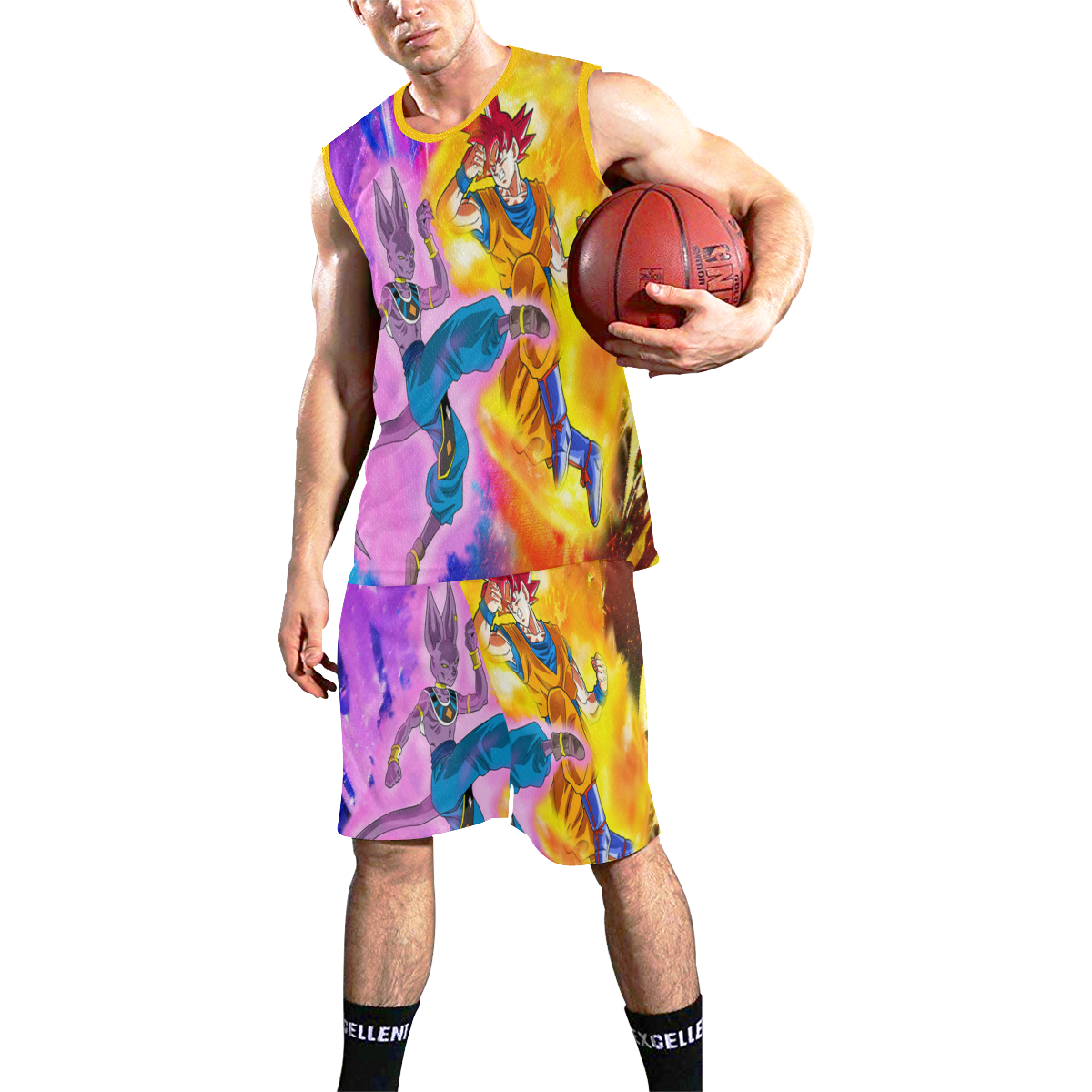 BEERUS VS GOKU All Over Print Basketball Uniform