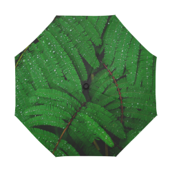 Forest Green Plants with Dew Photo Anti-UV Auto-Foldable Umbrella (U09)